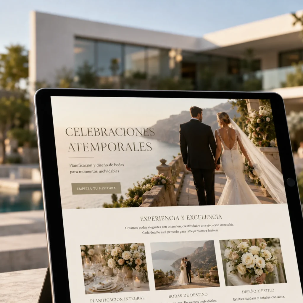 Desarrollo y diseñod e páginas web para bodas